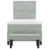vidaXL Cama Box com colch&atilde;o Cinzento-claro 100 x 200 cm Veludo