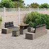 vidaXL Conjunto de Sofá de Jardim 8 pcs Cinzeto Rattan Sintético