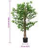vidaXL Planta de Ficus artificial 788 folhas 120 cm verde