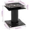 vidaXL Pedestal para banco de barco girat&oacute;rio a 360&deg; a&ccedil;o