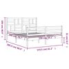 vidaXL Estrutura de cama King Size com cabeceira madeira maci&ccedil;a