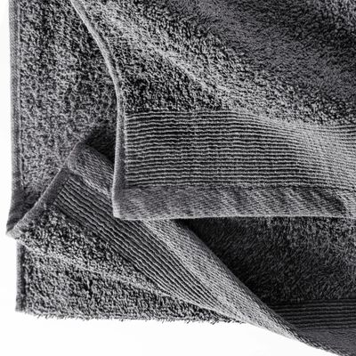 vidaXL Conjunto de toalhas 12 pcs algodão 450 g antracite