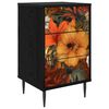 vidaXL Arm&aacute;rio de Cabeceira GENNEP Carvalho Preto 36 x 33 x 61 cm