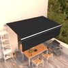 vidaXL Toldo retr&aacute;til autom&aacute;tico com estore 5x3 m antracite