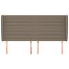 vidaXL Cabeceira cama abas tecido 183x23x118/128 cm cinza-acastanhado