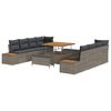 vidaXL Conjunto de Sof&aacute; de Jardim com almofada 11 pcs Cinzeto