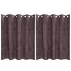 vidaXL Cortinas de Veludo 2 unid. Castanho 140 x 140 cm Veludo