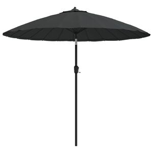 vidaXL Guarda-sol de exterior c/ mastro alum&iacute;nio 250 cm antracite