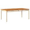 vidaXL 7 pcs conjunto de jantar p/ jardim com almofad&otilde;es vime PE bege