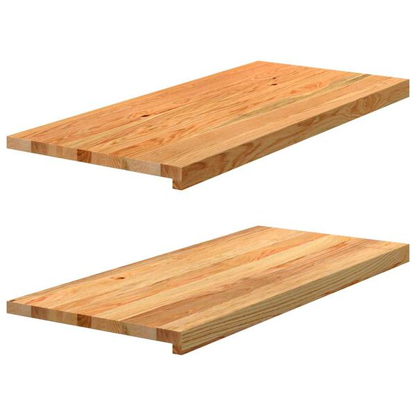 vidaXL Soleiras da janela 2 pcs 90x40x2 cm carvalho castanho-claro