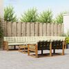 vidaXL Conjunto de Sof&aacute;s para Exterior 9 pcs Natural e Creme