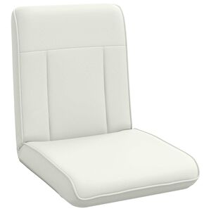 vidaXL Cadeira de ch&atilde;o ajust&aacute;vel Branco Couro Sint&eacute;tico