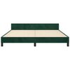 vidaXL Estrutura de cama sem colch&atilde;o 160x200 cm veludo verde-escuro