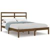 vidaXL Estrutura de cama 140x200 cm pinho maci&ccedil;o castanho-mel