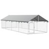 vidaXL Canil de exterior com telhado 600x200x150 cm