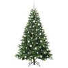 vidaXL &Aacute;rvore de Natal Artificial com 300 LEDs Verde 180 cm PE e PVC