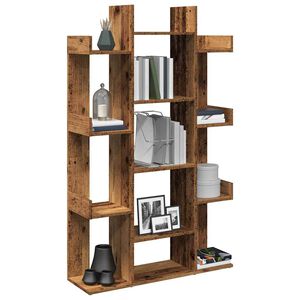 vidaXL Arm&aacute;rio livros madeira antiga 86x25,5x140 cm madeira trabalhada