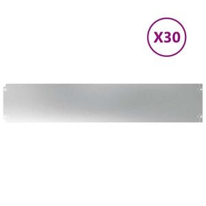 vidaXL Bordas de relvado 30 unid 20x103 cm a&ccedil;o galvanizado
