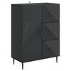 vidaXL Buffet Preto 66 x 34,5 x 89,5 cm Derivados de Madeira