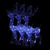 vidaXL Renas decorativas de Natal 3 pcs 128 cm acr&iacute;lico azul