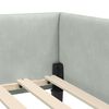 vidaXL Estrutura de Cama de Canto Cinzento-claro 90 cm x 200 cm Veludo