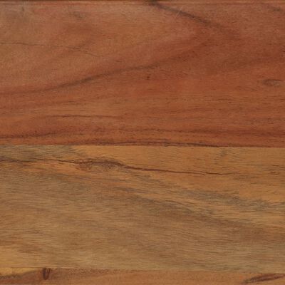 vidaXL Mesa de jantar madeira de acácia maciça e aço 120x60x76 cm