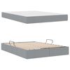 vidaXL Cama com arruma&ccedil;&atilde;o e colch&atilde;o Cinzento-claro 140 x 190 cm
