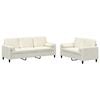 vidaXL 2 pcs conjunto de sof&aacute;s com almofadas veludo cor creme