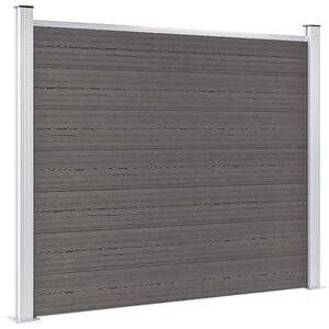 vidaXL Painel de cerca 180x146 cm WPC cinzento