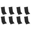 vidaXL Cadeiras de jardim reclin&aacute;veis c/ almofad&otilde;es 8 pcs teca maci&ccedil;a