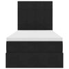 vidaXL Cama com arruma&ccedil;&atilde;o e colch&atilde;o Preto 90 x 190 cm Veludo