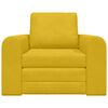 vidaXL Sof&aacute;-Cama Amarelo 98 x 71 x 83 cm Veludo