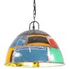 vidaXL Candeeiro suspenso vintage indust. redondo 25W 41cm E27 multicor