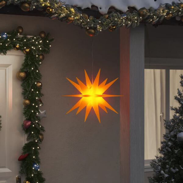 vidaXL Luz de Natal com LED dobr&aacute;vel 43 cm amarelo