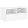 vidaXL M&oacute;vel de parede p/ TV 60x30x30 cm derivados de madeira branco