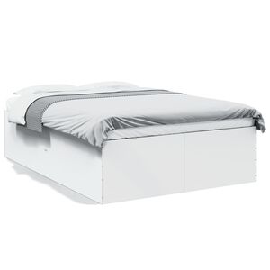 vidaXL Estrutura de cama 120x190 cm derivados de madeira branco