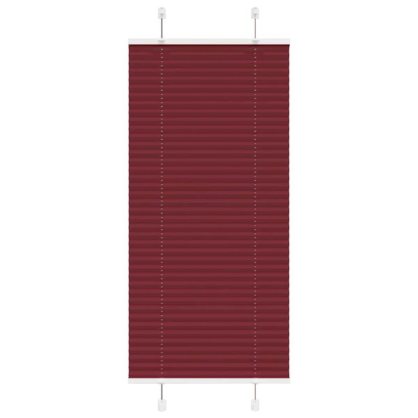 vidaXL Plissado Cego Bord&eacute;us Vermelho 55x100 cm Largura Tecido 54,4 cm