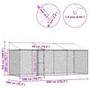 vidaXL Gaiola para cachorro com telhado Prateado 600 x 200 x 256 cm