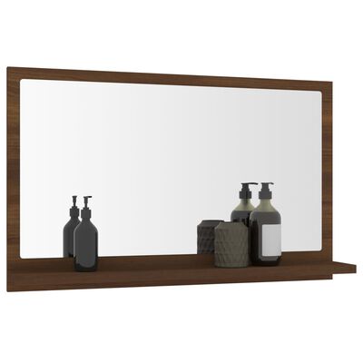 vidaXL Espelho WC 60x10,5x37 cm derivados de madeira carvalho castanho