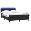 vidaXL Cama box spring c/ colch&atilde;o e LED 140x220 cm veludo preto