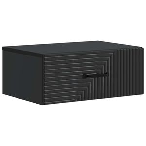vidaXL Gabinete de Canto Montado na Parede Preto 49 x 34,5 x 20 cm