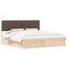 vidaXL Estrutura de Cama com Cabeceira Estofada Cinzento-acastanhado