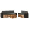 vidaXL Conjunto de Sof&aacute;s para Exterior 6 unid. Natural e Antracite