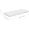 vidaXL Prateleiras de parede suspensas 2 pcs 60x23,5x3,8cm MDF branco