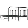 vidaXL Estrutura de cama com cabeceira 183x213 cm metal preto