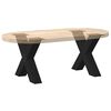 vidaXL P&eacute;s para mesa de centro em formato de X, 2 pe&ccedil;as, preto, 50x (42-43) cm, a&ccedil;o