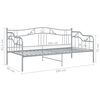 vidaXL Sof&aacute;-cama 90x200 cm metal cinzento