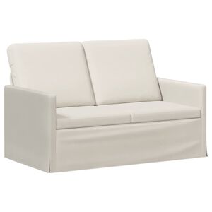 vidaXL Sof&aacute; de 2 lugares Creme 130 x 81 x 82 cm Veludo (V)