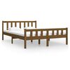 vidaXL Estrutura de cama 140x190 cm madeira maci&ccedil;a castanho-mel