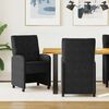 vidaXL Cadeiras de Jantar com Rodas 2 pcs Preto 58 x 67 x 97 cm Veludo